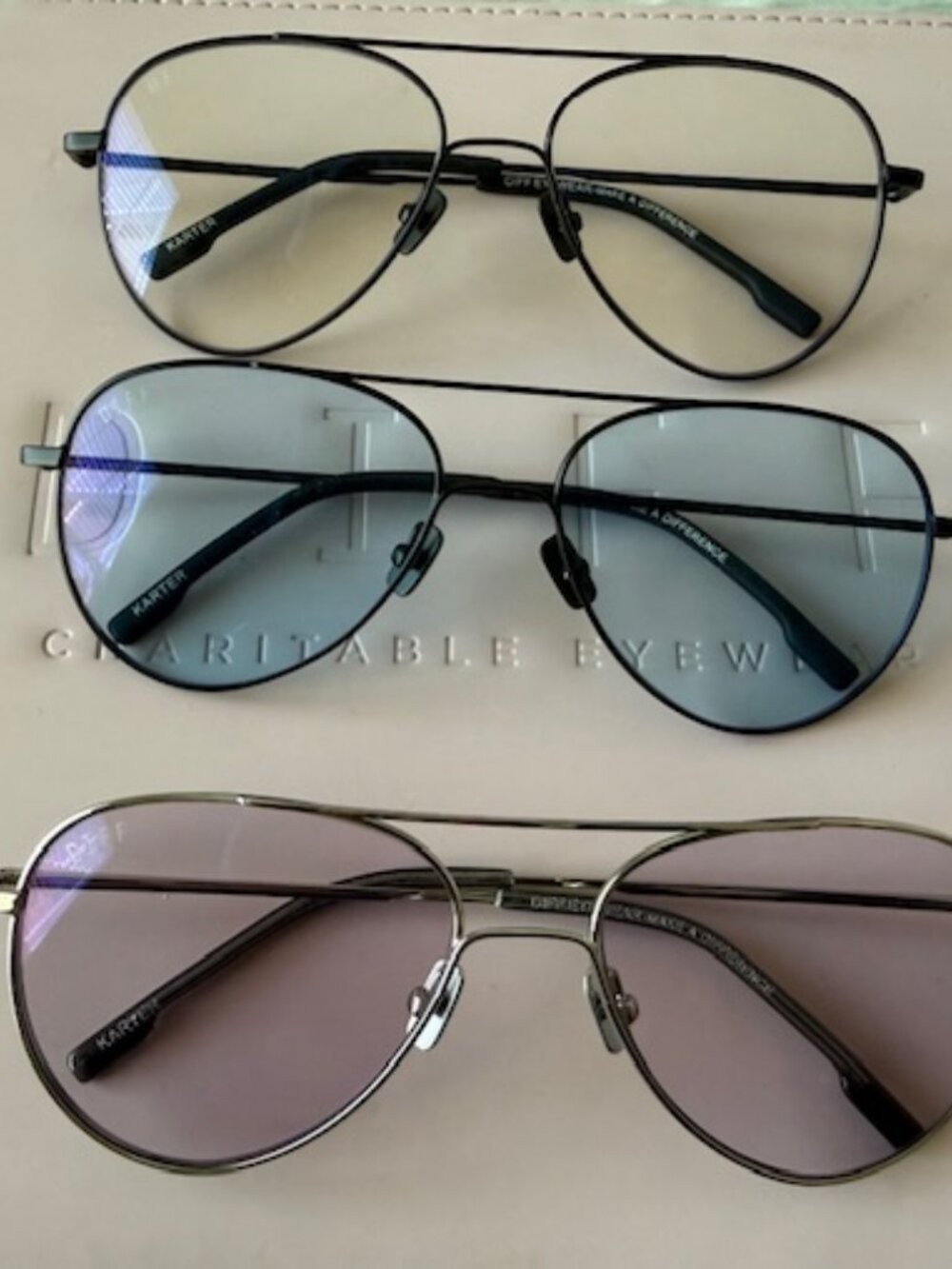 diff eyewear karter bluelight new lot of 3 aviators
